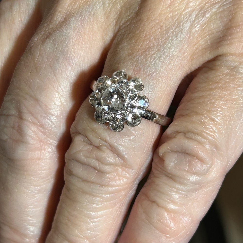 Nordstrom Silver Ring with Dazzling Gemstone Cluster